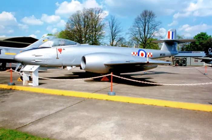 Framed Print : Gloster Meteor F(TT).8 7825M  /  WK991