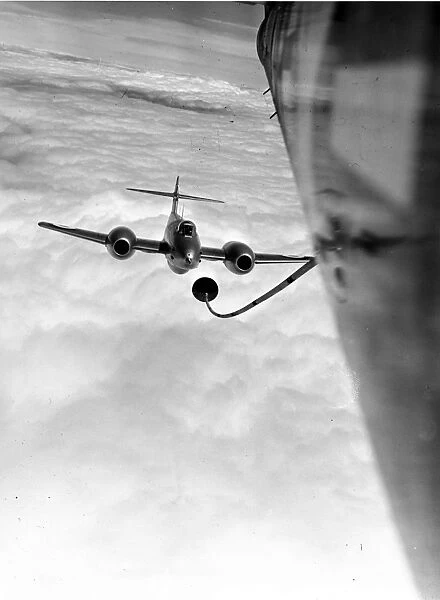 A Gloster Meteor about to refuel in flight