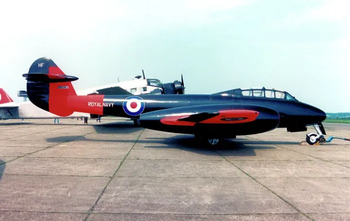 Framed Print : Gloster Meteor T.7 G-JETM Framed Print : Gloster Meteor T.7 G-JETM