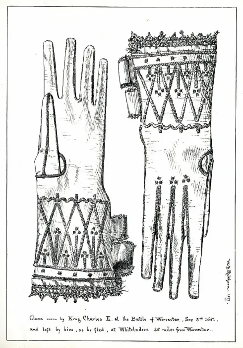 Framed Print : Gloves worn by King Charles II at Battle of Worcester Framed Print : Gloves worn by King Charles II at Battle of Worcester