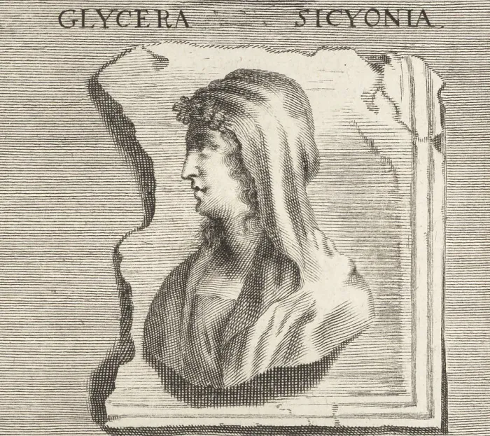 Framed Print : Glycera, mistress of the painter Pausias of Sicyon, 4th century Framed Print : Glycera, mistress of the painter Pausias of Sicyon, 4th century