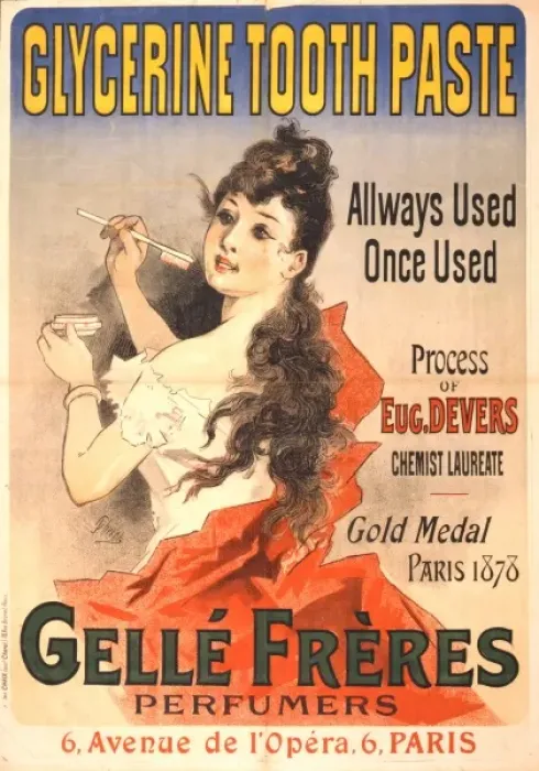 Framed Print : Glycerine tooth paste - Gelle Freres perfumers 6, Avenue de Framed Print : Glycerine tooth paste - Gelle Freres perfumers 6, Avenue de