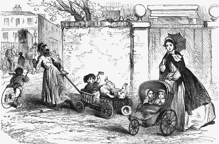 Framed Print : Go-Cart and Pram 1866 Framed Print : Go-Cart and Pram 1866