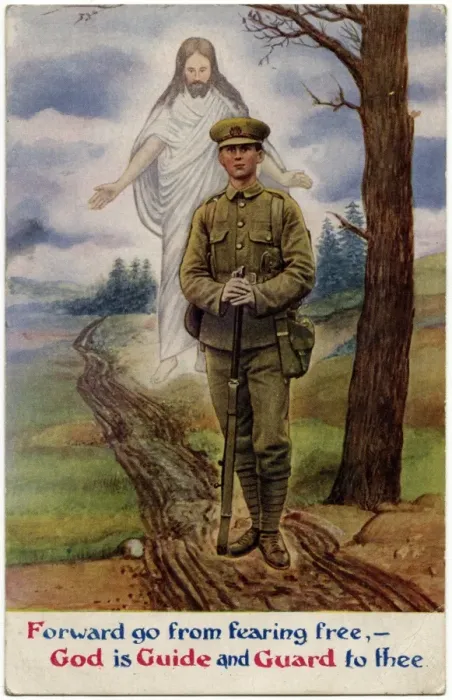 Framed Print : God backs British soldiers Framed Print : God backs British soldiers