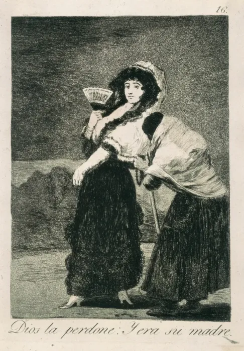 Framed Print : God forgive her: and it was her mother. Plate 16 of Los Capr Framed Print : God forgive her: and it was her mother. Plate 16 of Los Capr