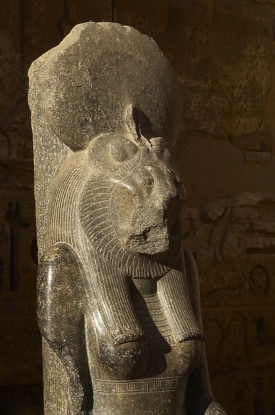 Goddess Sekhmet, Sculpture. Detail. Medinet Habu. Egypt