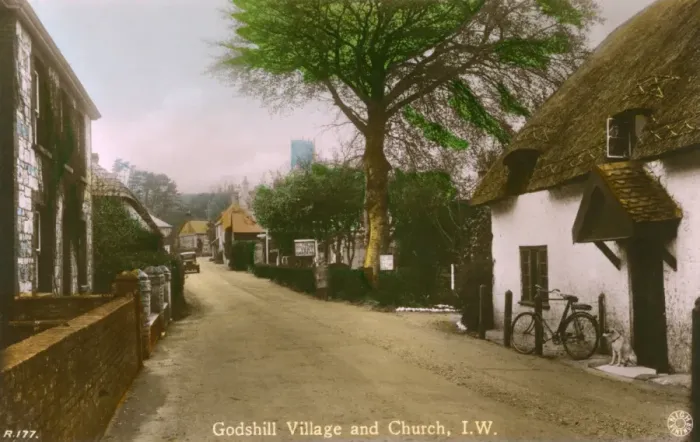 Framed Print : Godshill Village and Church, Isle of Wight Framed Print : Godshill Village and Church, Isle of Wight