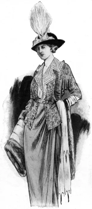 Framed Print : Going Away gown and furs of the Duchess of Fife Framed Print : Going Away gown and furs of the Duchess of Fife