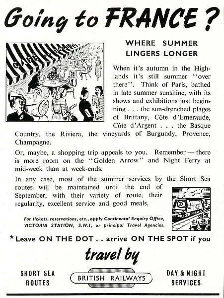 Going to France? - British Railways advertisement