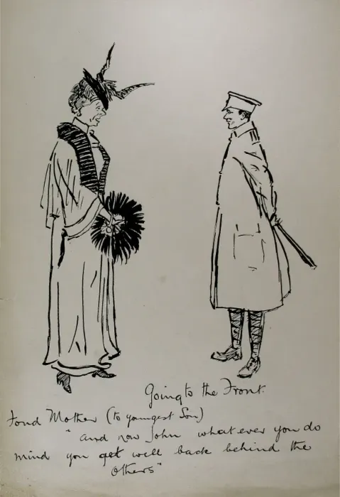 Framed Print : Going to the Front - WWI black humour Framed Print : Going to the Front - WWI black humour