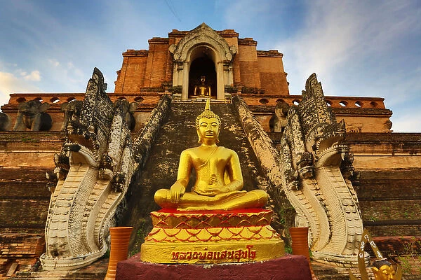 Gold Buddha, Wat Chedi Luang temple, Chiang Mai