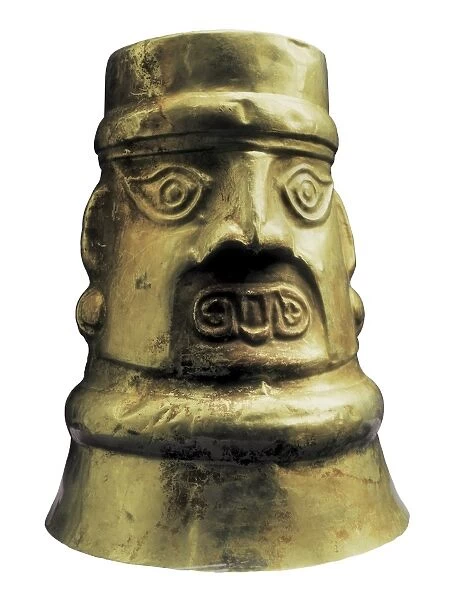 Gold Ceremonial Vase. 12th-14th c. Chimu art
