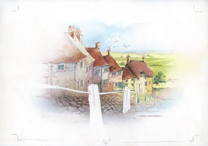 Framed Print : Gold Hill, Shaftesbury Framed Print : Gold Hill, Shaftesbury
