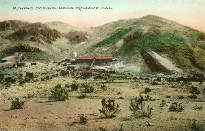 Framed Print : A gold mining scene near Mojave, California Framed Print : A gold mining scene near Mojave, California