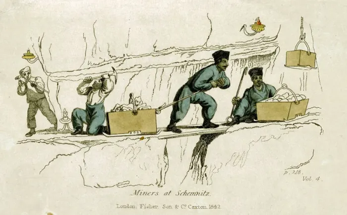 Framed Print : GOLD MINING - SCHEMNITZ Framed Print : GOLD MINING - SCHEMNITZ