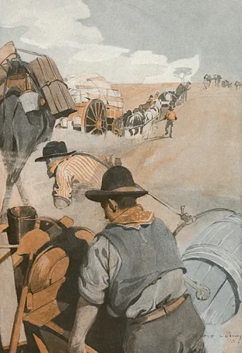 Framed Print : Gold prospectors on the way to Coolgardie, Australia Framed Print : Gold prospectors on the way to Coolgardie, Australia