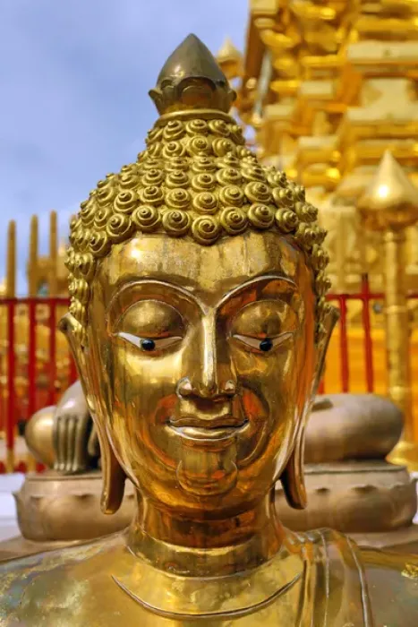 Framed Print : Golden Buddha, Wat Prathat Doi Suthep temple, Chiang Mai Framed Print : Golden Buddha, Wat Prathat Doi Suthep temple, Chiang Mai