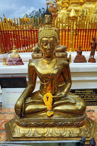 Golden Buddha, Wat Prathat Doi Suthep temple, Chiang Mai