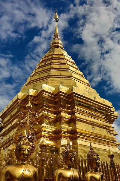 Golden Chedi, Wat Prathat Doi Suthep temple, Chiang Mai
