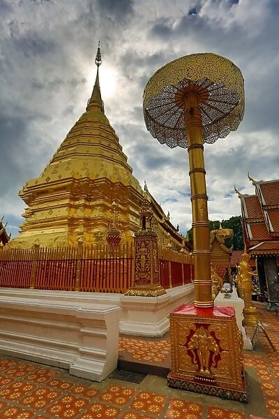 Golden Chedi, Wat Prathat Doi Suthep temple, Chiang Mai