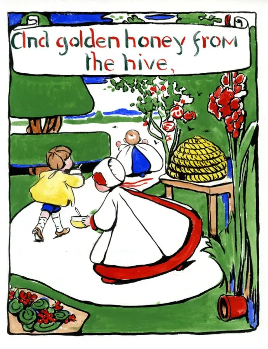 Framed Print : And golden honey from the hive, by Minnie Asprey Framed Print : And golden honey from the hive, by Minnie Asprey
