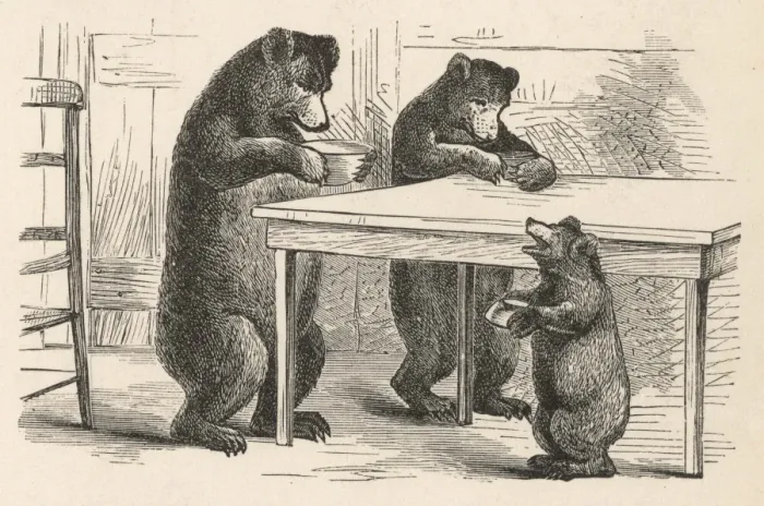 Framed Print : Goldilocks and the bears Framed Print : Goldilocks and the bears