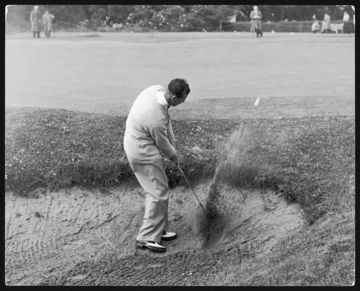 Framed Print : Golf Bunker Escape 1955 Framed Print : Golf Bunker Escape 1955