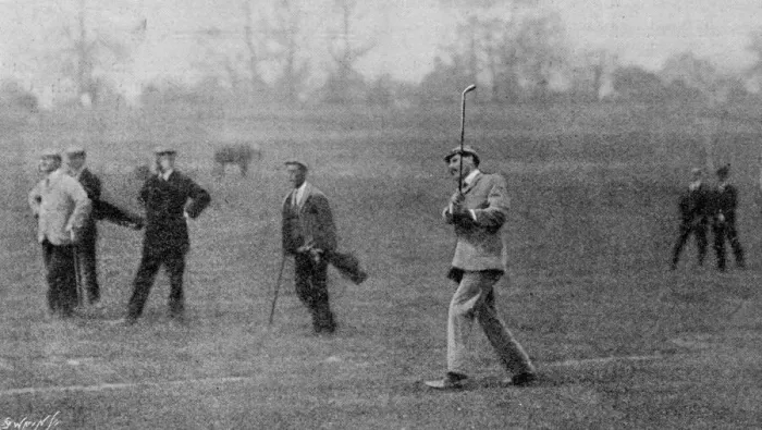 Framed Print : Golfer James Braid Approaching Fifteenth Green Framed Print : Golfer James Braid Approaching Fifteenth Green