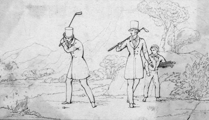 Framed Print : GOLFERS 1837 Framed Print : GOLFERS 1837