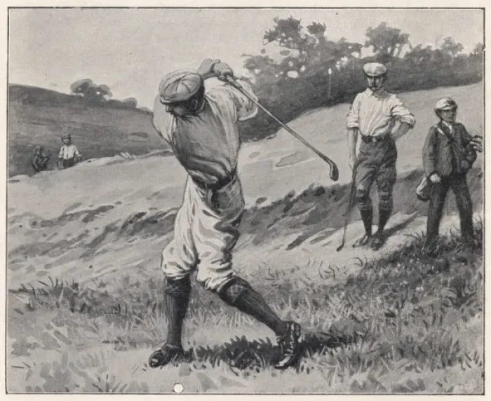 Framed Print : GOLFERs BACKSWING C1890 Framed Print : GOLFERs BACKSWING C1890