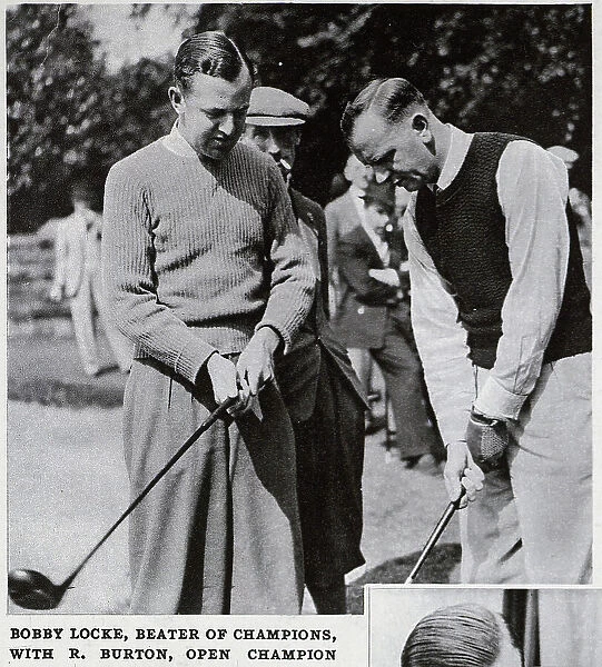 Golfers Bobby Locke and R. Burton