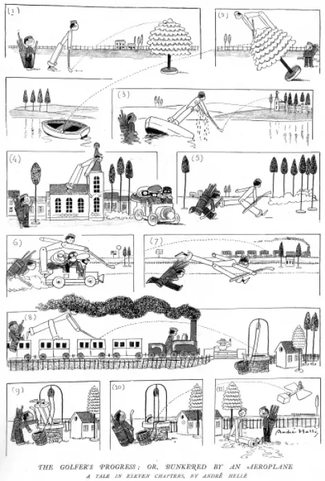 Framed Print : The Golfers Progress; or, Bunkered by an Aeroplane Framed Print : The Golfers Progress; or, Bunkered by an Aeroplane