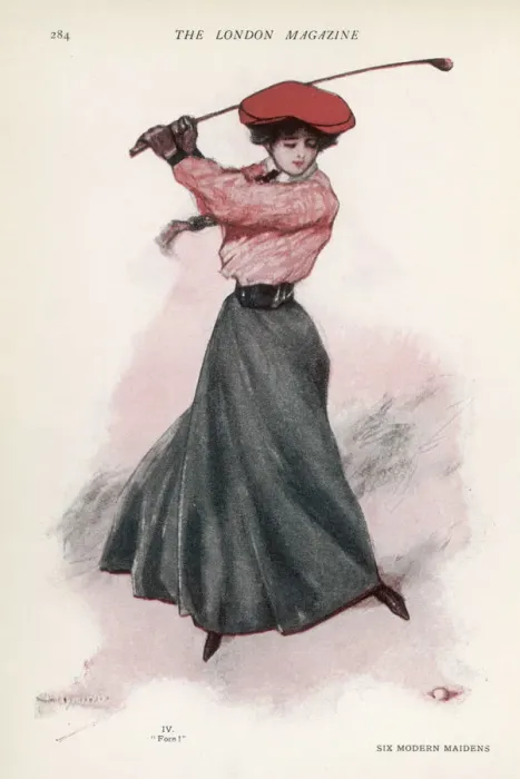 Framed Print : GOLFING WOMAN 1907 Framed Print : GOLFING WOMAN 1907