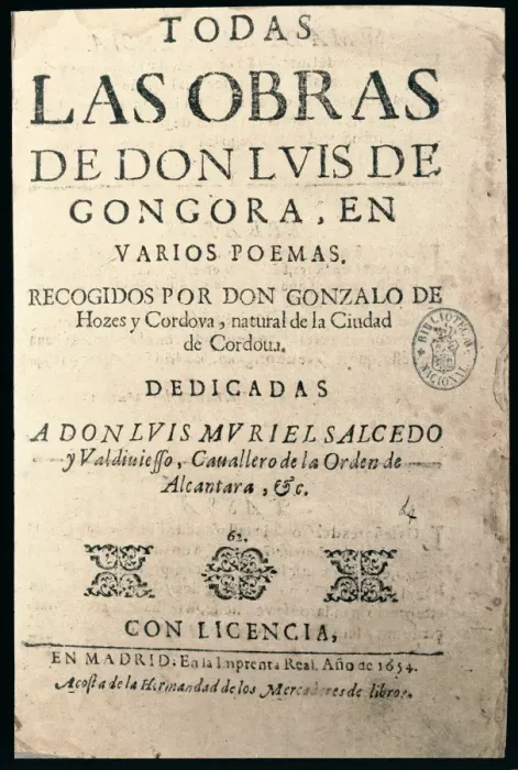 Framed Print : GONGORA Y ARGOTE, Luis de (1561-1627) Framed Print : GONGORA Y ARGOTE, Luis de (1561-1627)