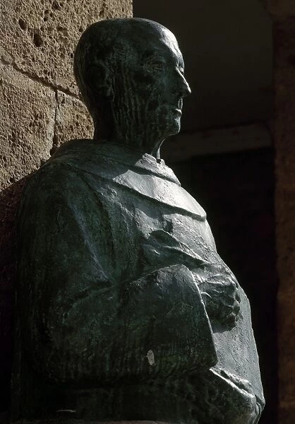 Gonzalo de Berceo (ca. 1197-before 1264). Spanish poet. Bust