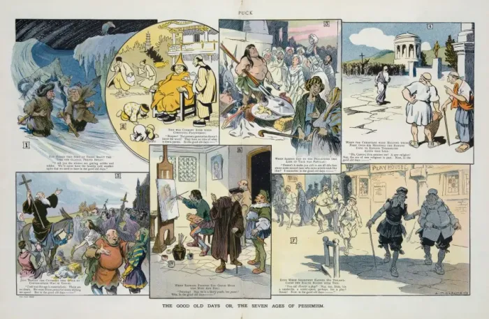 Framed Print : The good old days or, the seven ages of pessimism Framed Print : The good old days or, the seven ages of pessimism