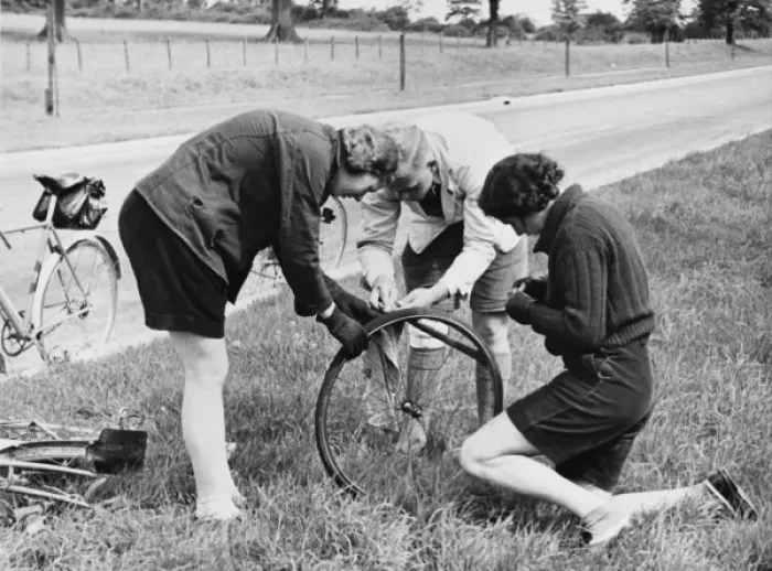 Framed Print : good Samaritan Cyclist Framed Print : good Samaritan Cyclist