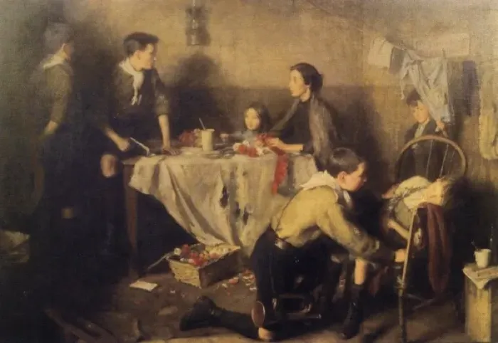 Framed Print : Good Service Work in a London Slum Framed Print : Good Service Work in a London Slum