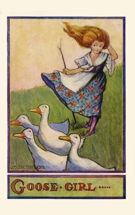 Framed Print : The goose girl Framed Print : The goose girl