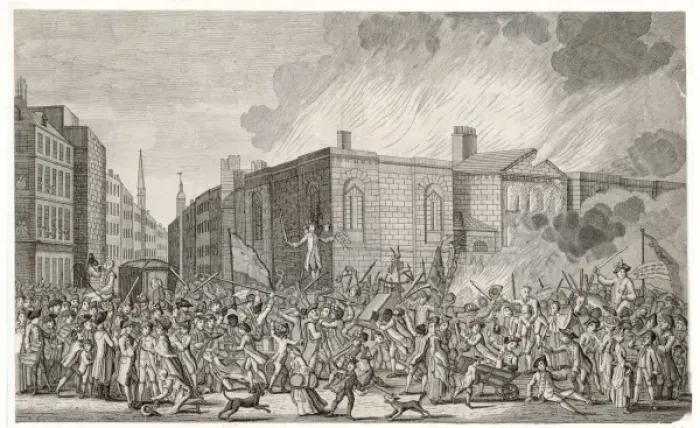 Framed Print : Gordon Riots 1780 Framed Print : Gordon Riots 1780