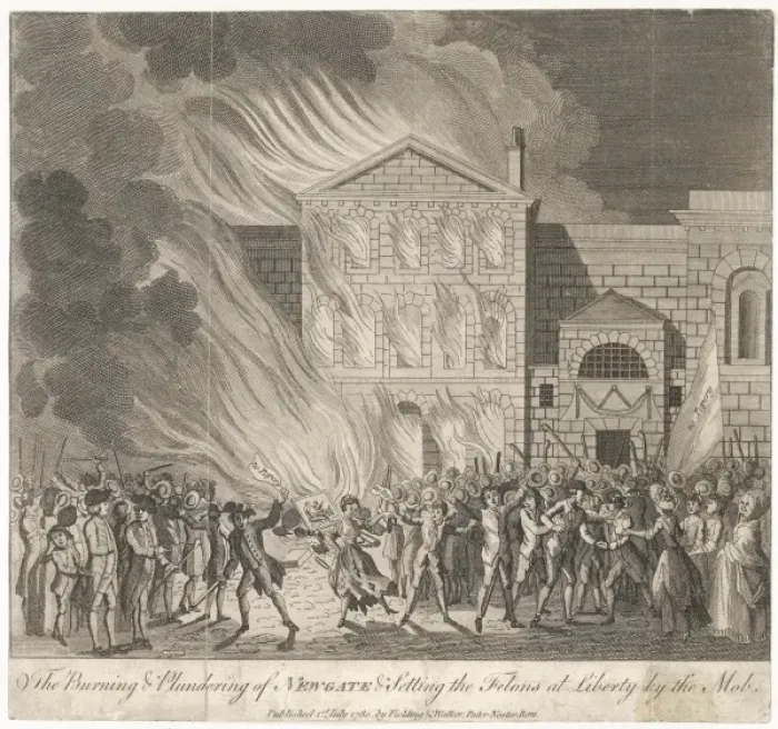 Framed Print : Gordon Riots 1780 Framed Print : Gordon Riots 1780