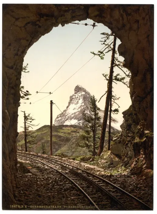 Framed Print : Gornergrat Railway, the Matterhorn from the tunnel, Valais Framed Print : Gornergrat Railway, the Matterhorn from the tunnel, Valais