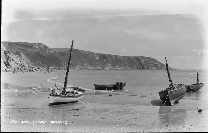Framed Print : Gorran Haven Beach Scene Framed Print : Gorran Haven Beach Scene