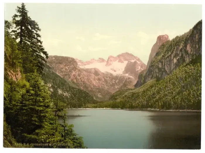 Framed Print : Gosausee and Dachstein, Upper Austria, Austro-Hungary Framed Print : Gosausee and Dachstein, Upper Austria, Austro-Hungary