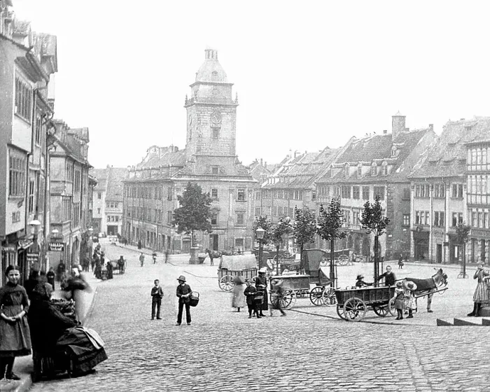 Framed Print : Gotha Market Place Germany Victorian period Framed Print : Gotha Market Place Germany Victorian period