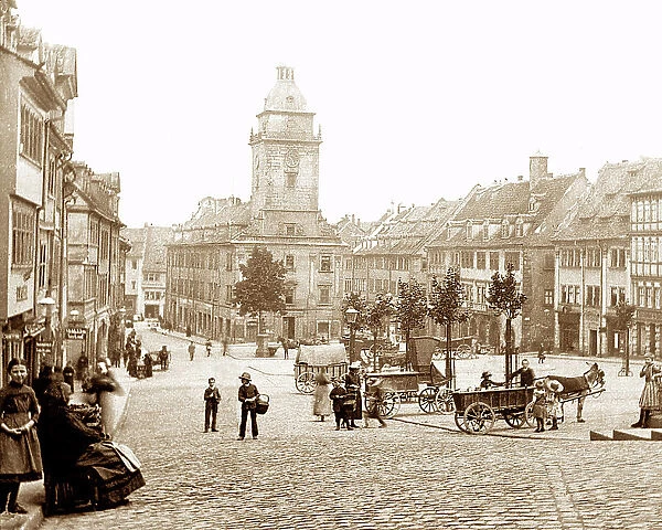 Gotha Market Place Germany Victorian period