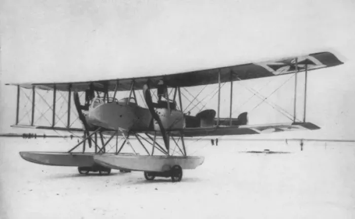 Framed Print : Gotha WD-7 (forward view), beached on snow Framed Print : Gotha WD-7 (forward view), beached on snow