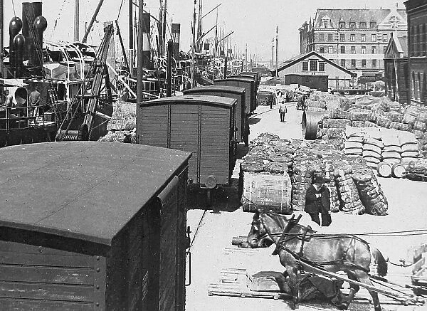 Gothenburg harbour Sweden early 1900s