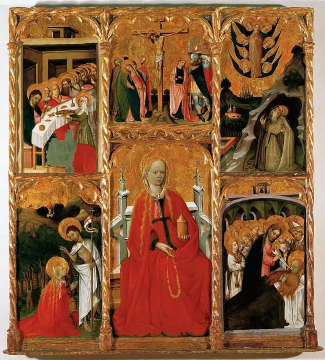 Framed Print : Gothic. Altarpiece of Saint Mary Magdalene from Perella. By Framed Print : Gothic. Altarpiece of Saint Mary Magdalene from Perella. By
