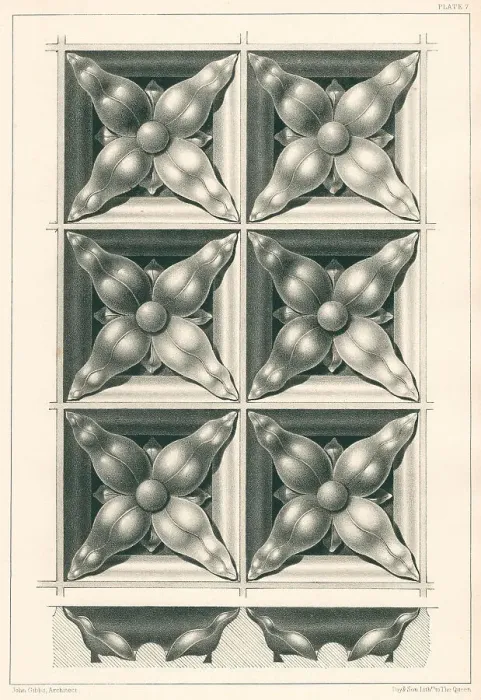 Framed Print : Gothic Architecture Flower Design Framed Print : Gothic Architecture Flower Design